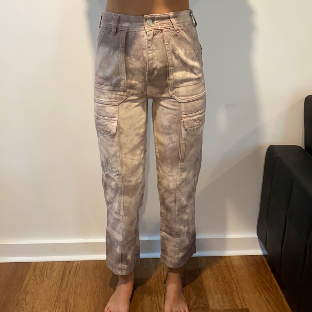 Free people tie dye cargo pants